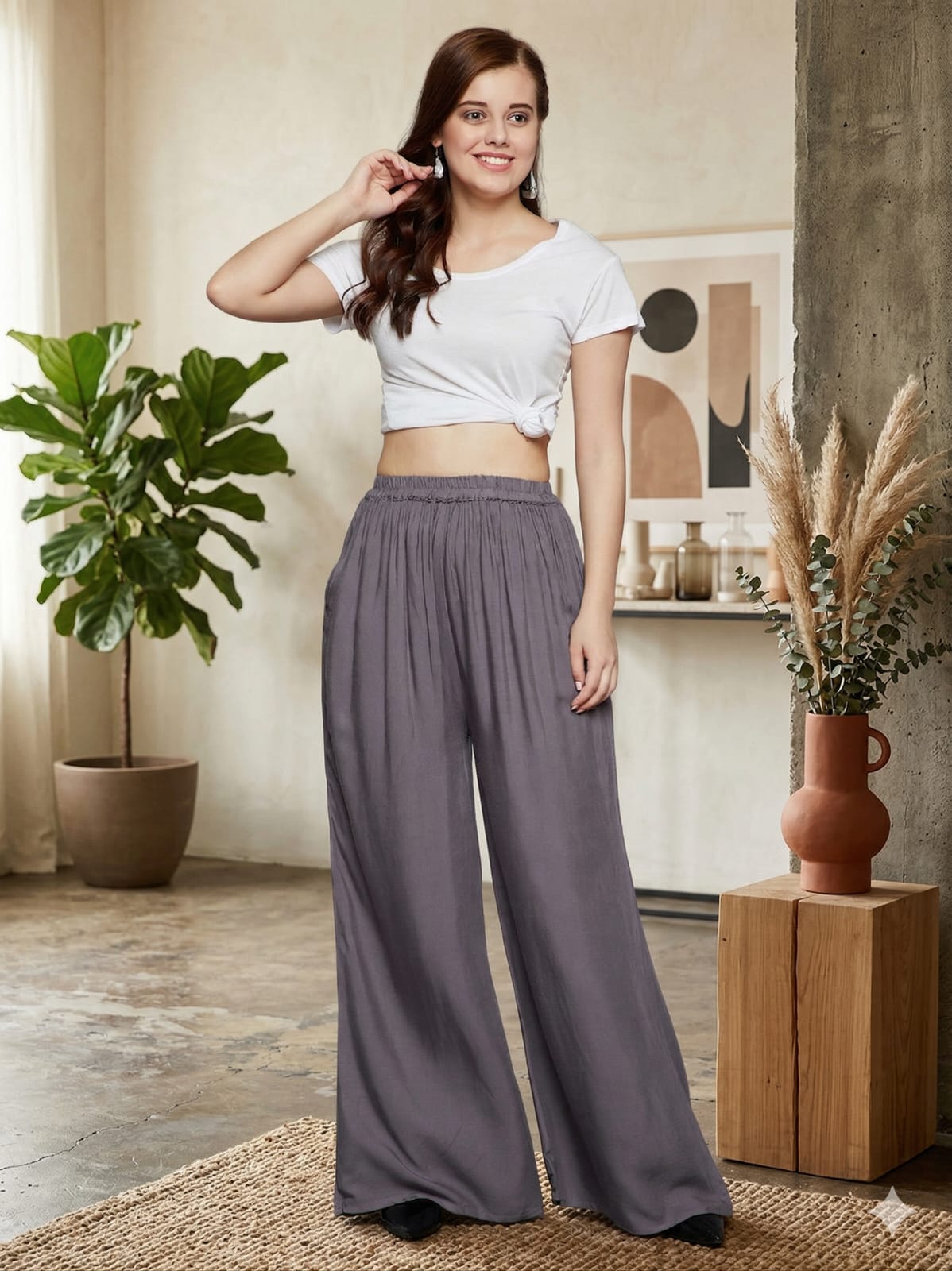 Plain Rayon Palazzo