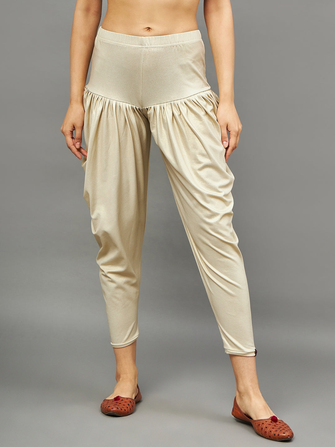 Light Gold Shimmer Dhoti Pants