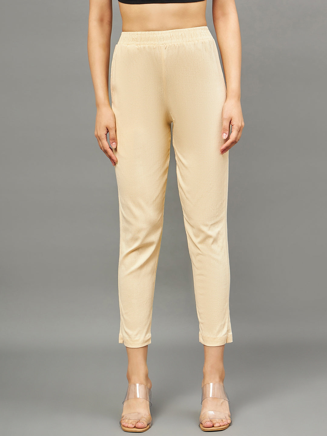 Skin Colour Straight Pant M