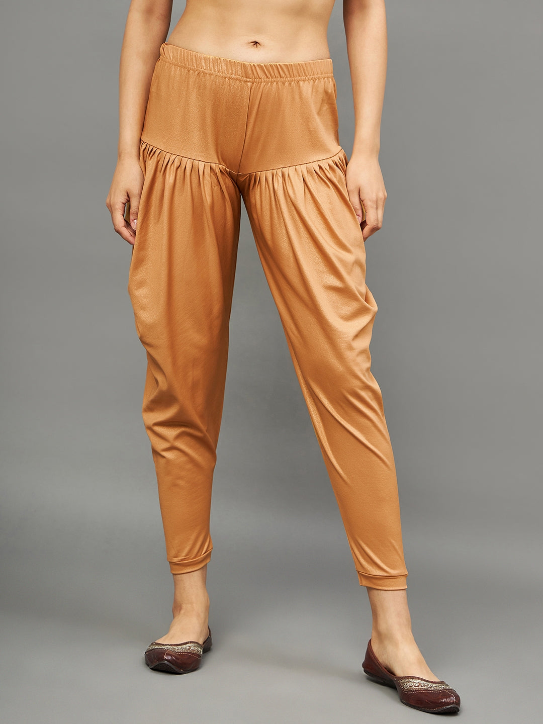 Gold Shimmer Dhoti Pants