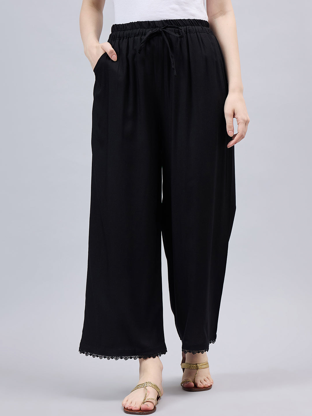 Black Lace Palazzos