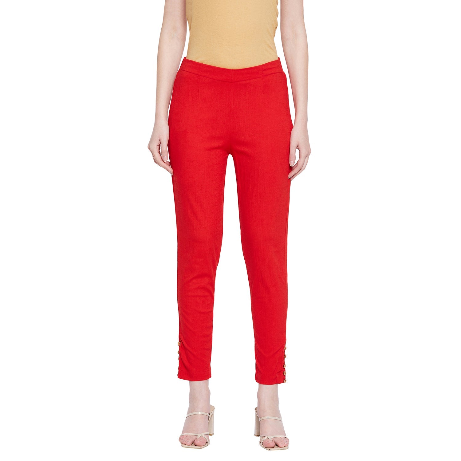 Pink Button Pant