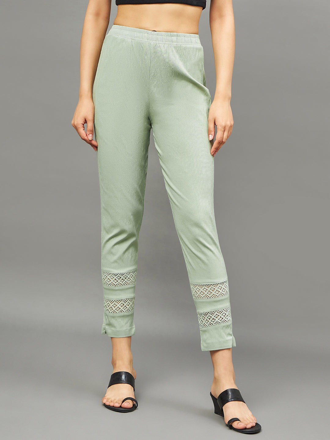 Pista Green Double Lace Pants