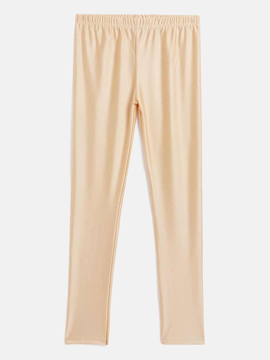 Cream Metallic Leggings