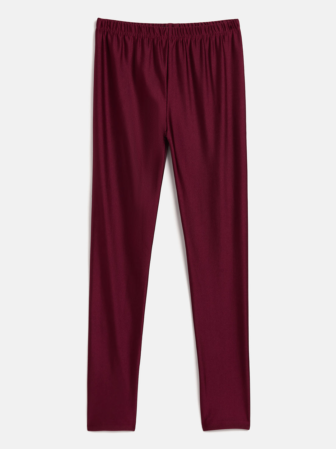 Maroon Metallic Leggings