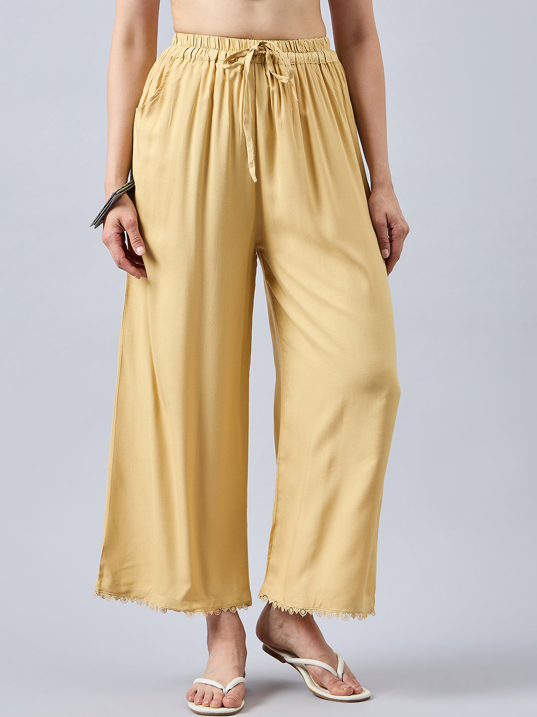 Gold Lace Palazzos