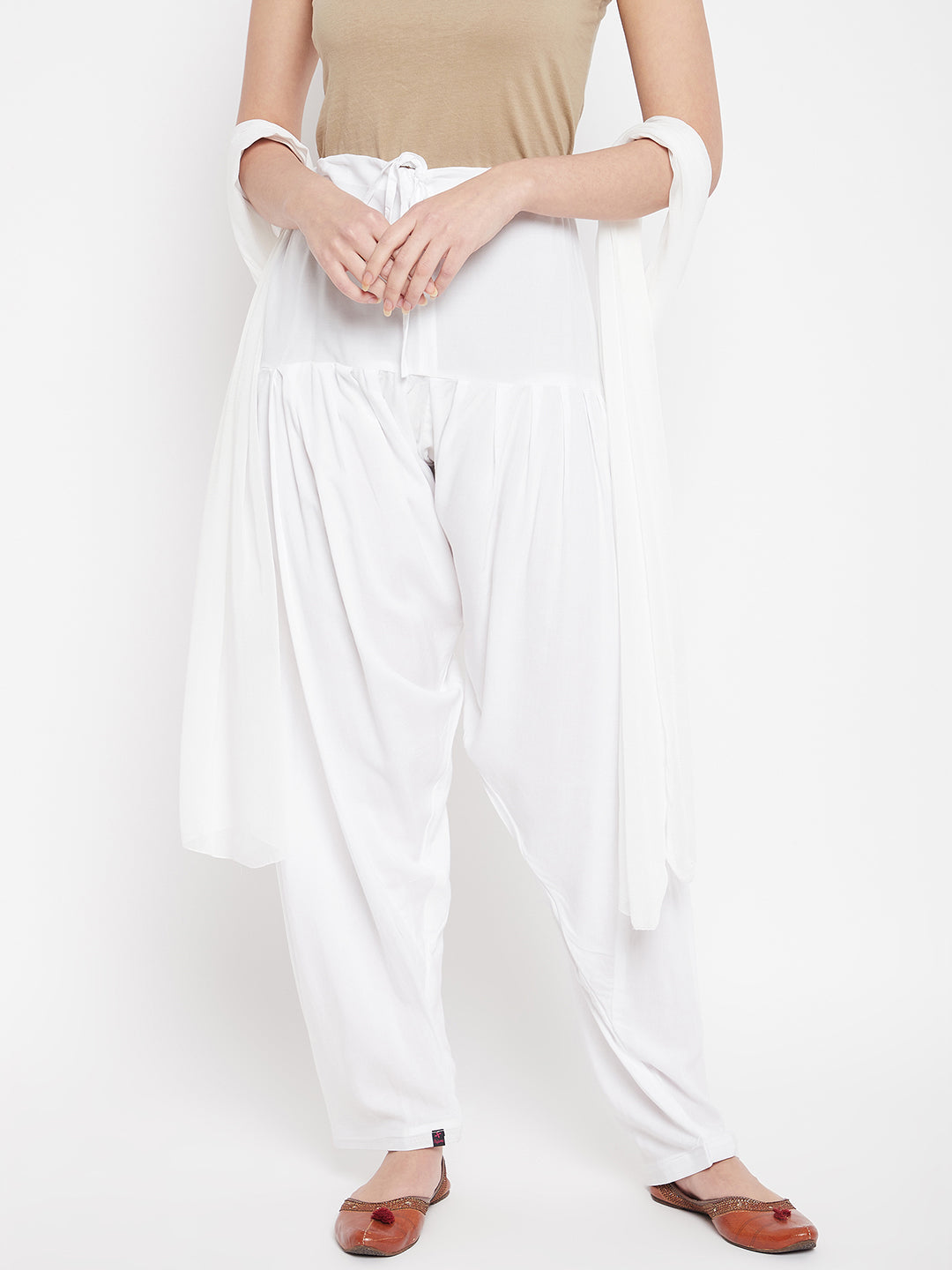 White Rayon Plain Patiala(No Duppatta)