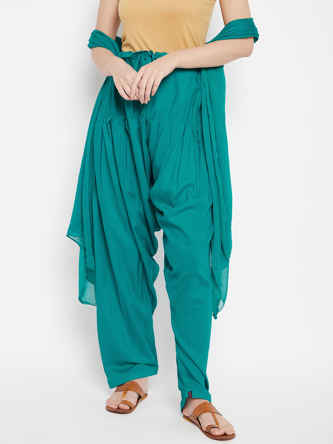Rama Green Rayon Plain Patiala(No Duppatta)