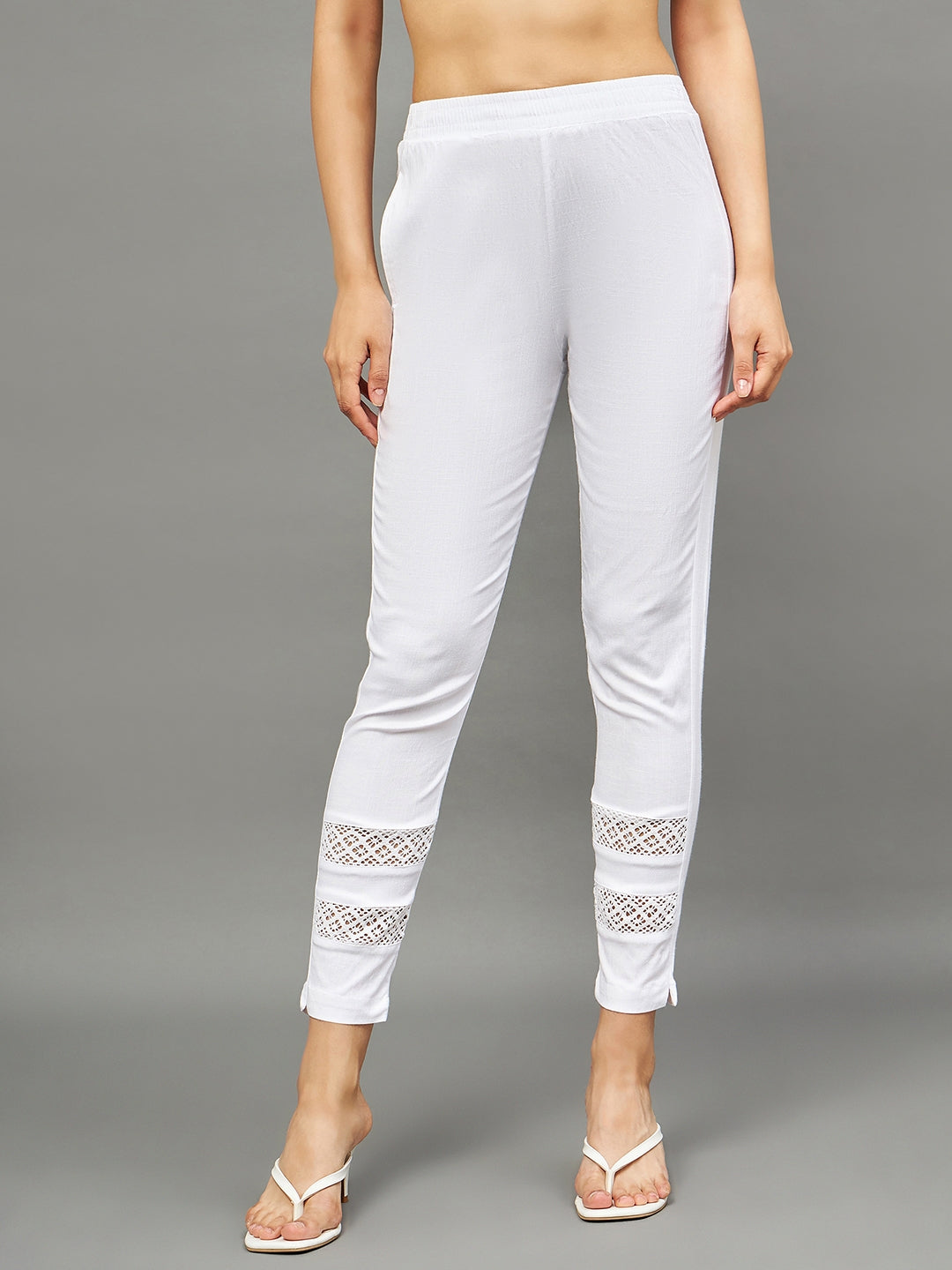 White Double Lace Pants