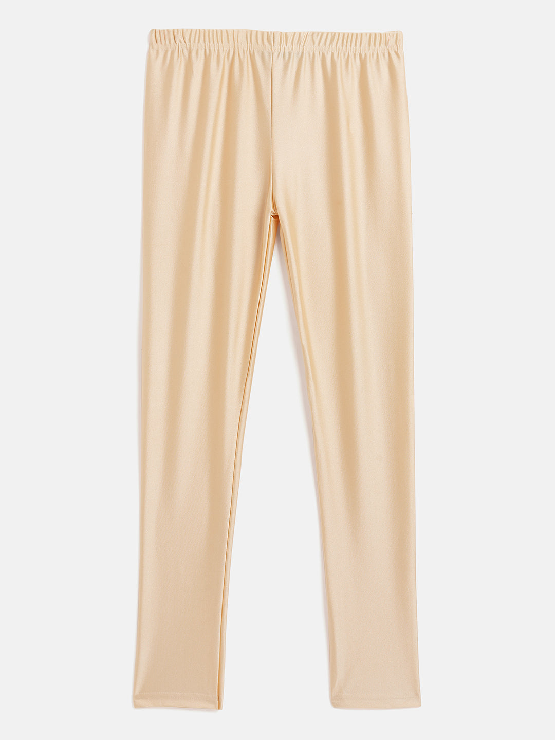 Cream Metallic Leggings