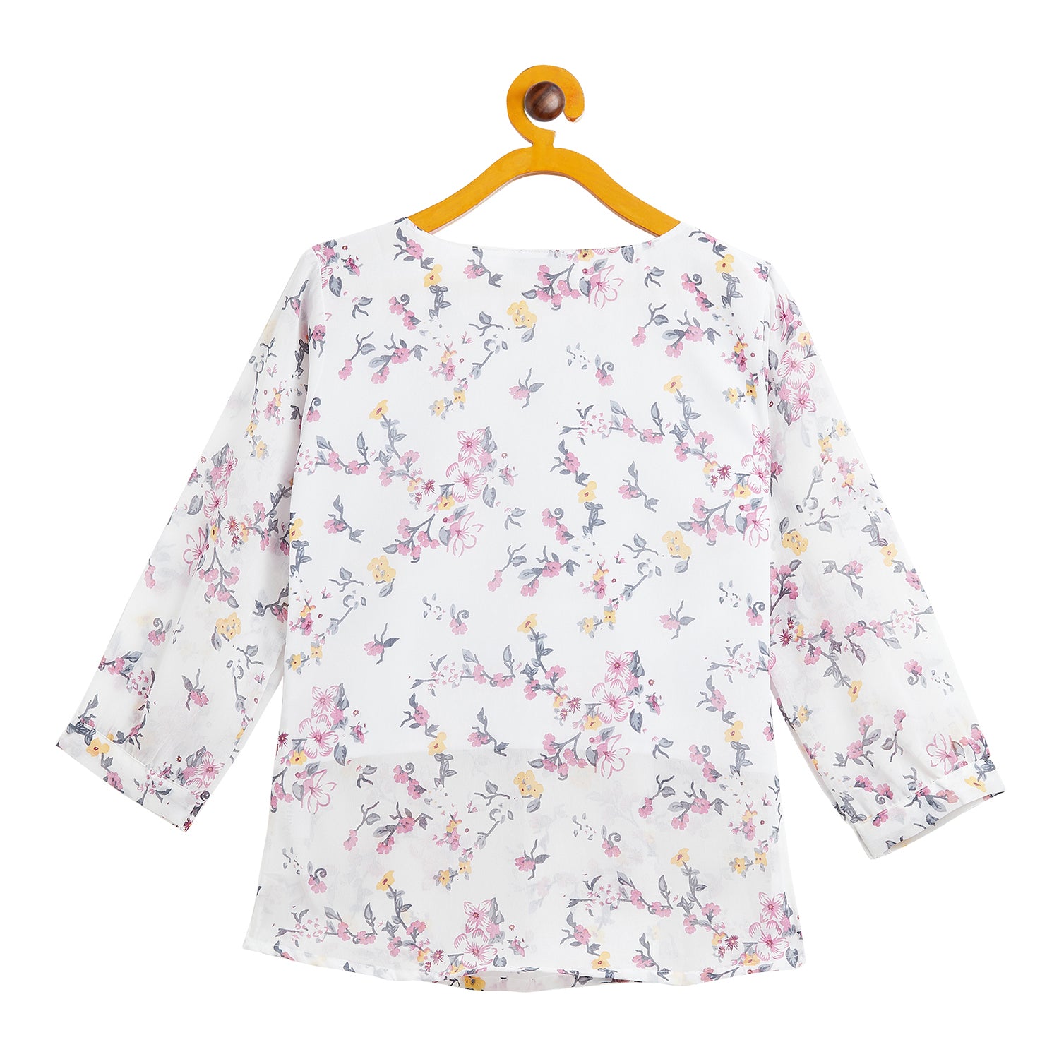 Kids Top Floral Pattern - White
