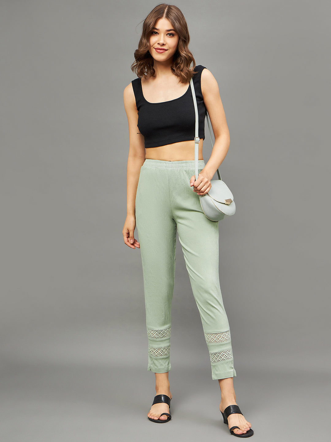 Pista Green Double Lace Pants L