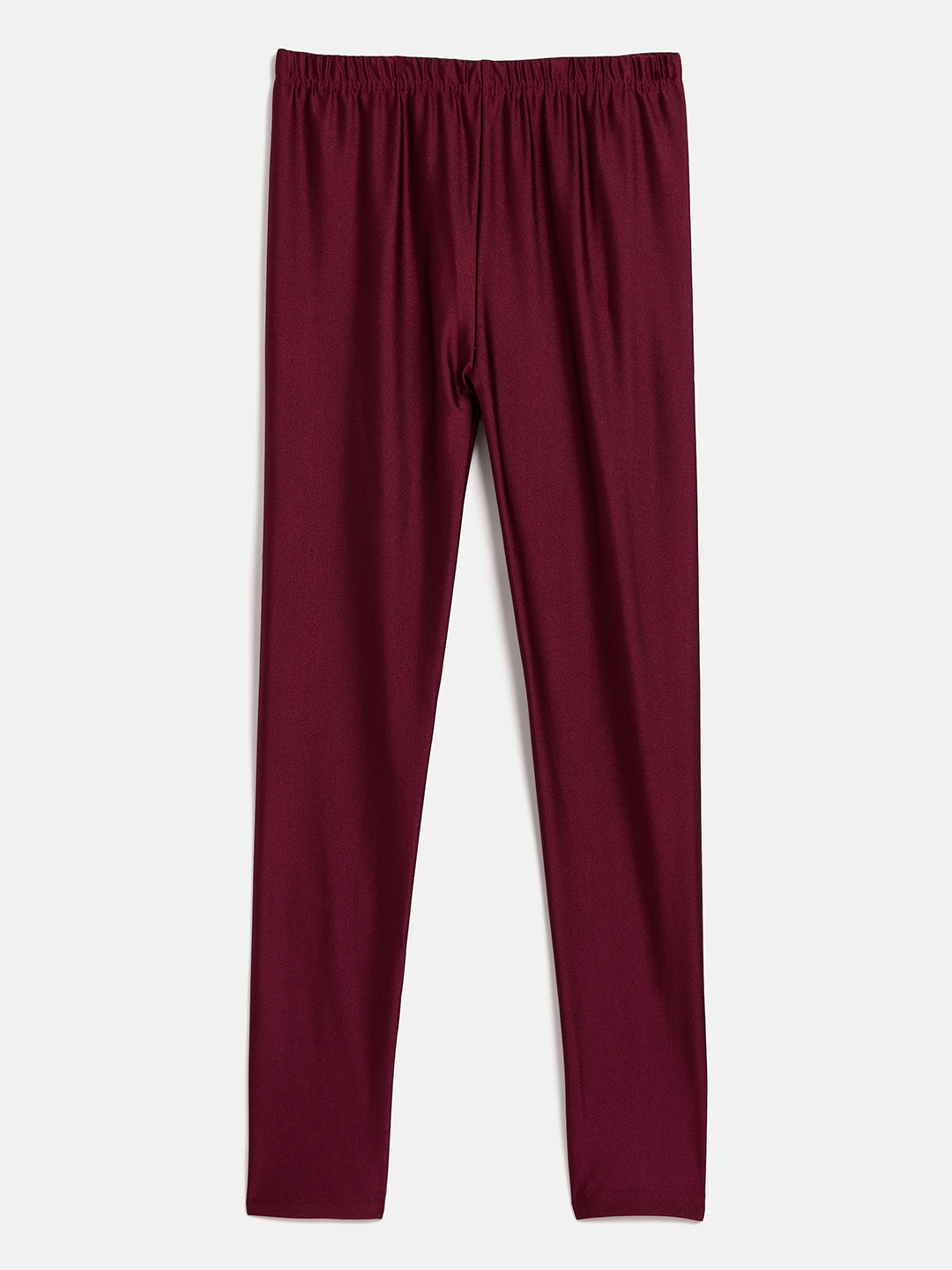 Maroon Metallic Leggings