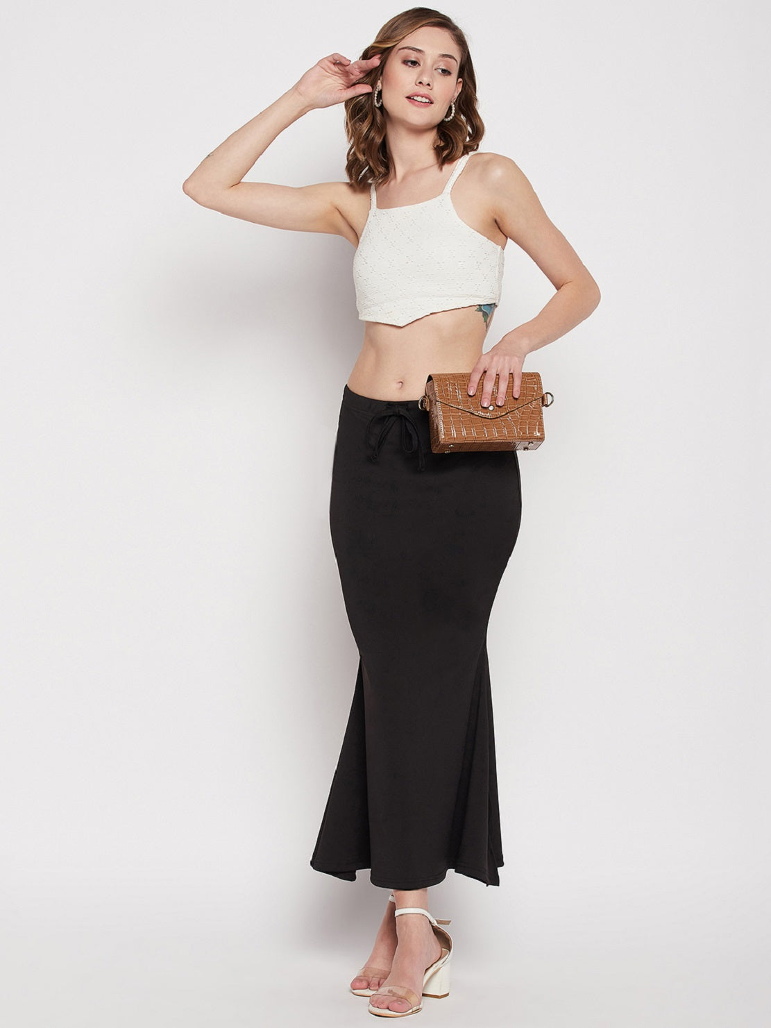 Black Petticoat Saree Shapewear Inskirt