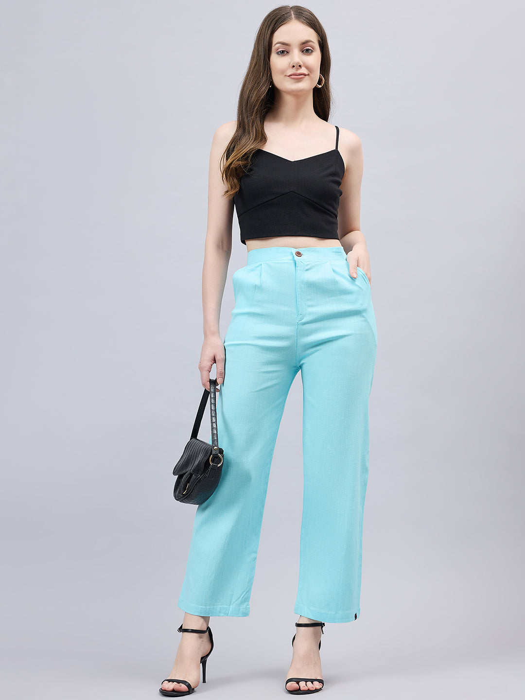 Sky Blue Bell Bottom Pants