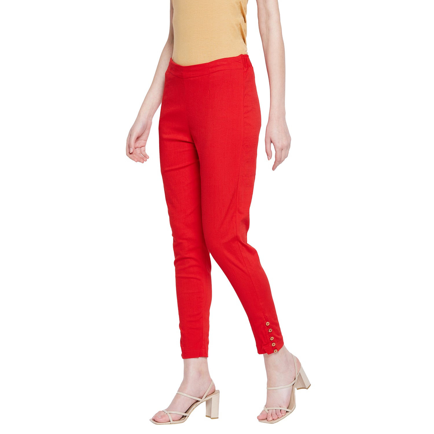 Red Button Pant