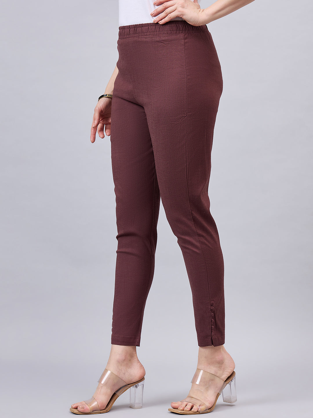 Brown Regular Fit Potli Pants 5XL
