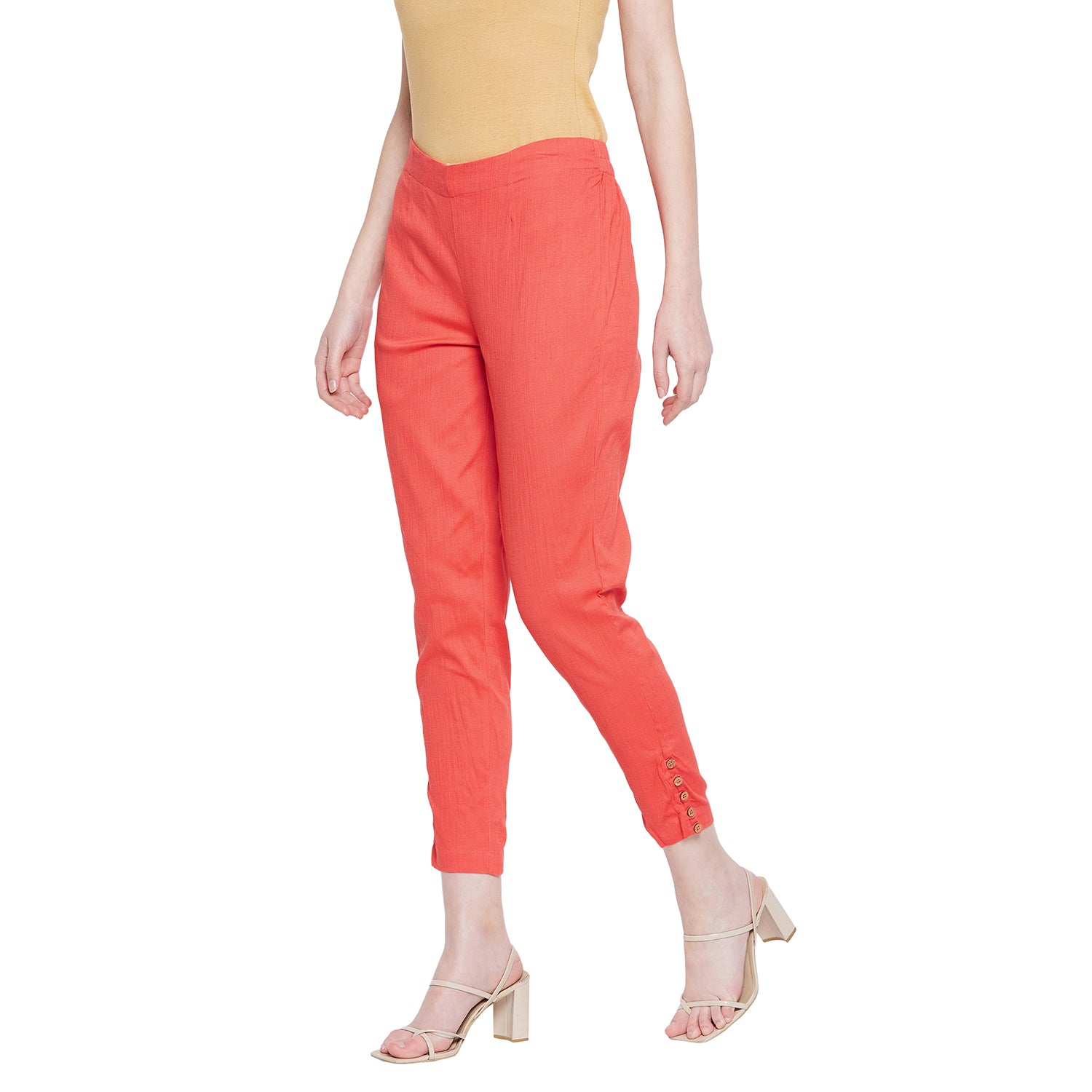 Red Button Pant