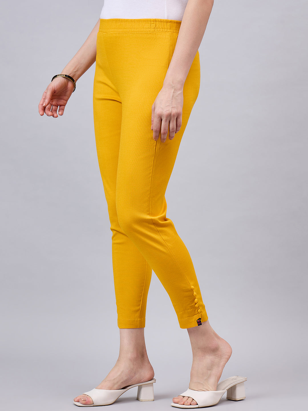 Baby Pink Regular Fit Potli Pants
