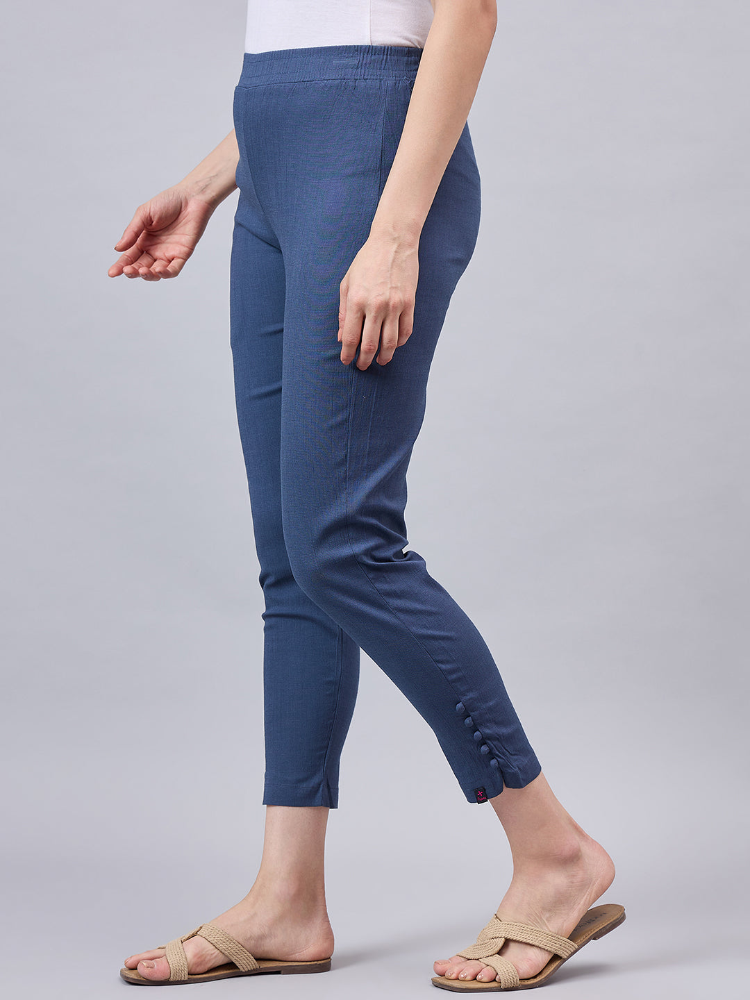 Baby Pink Regular Fit Potli Pants