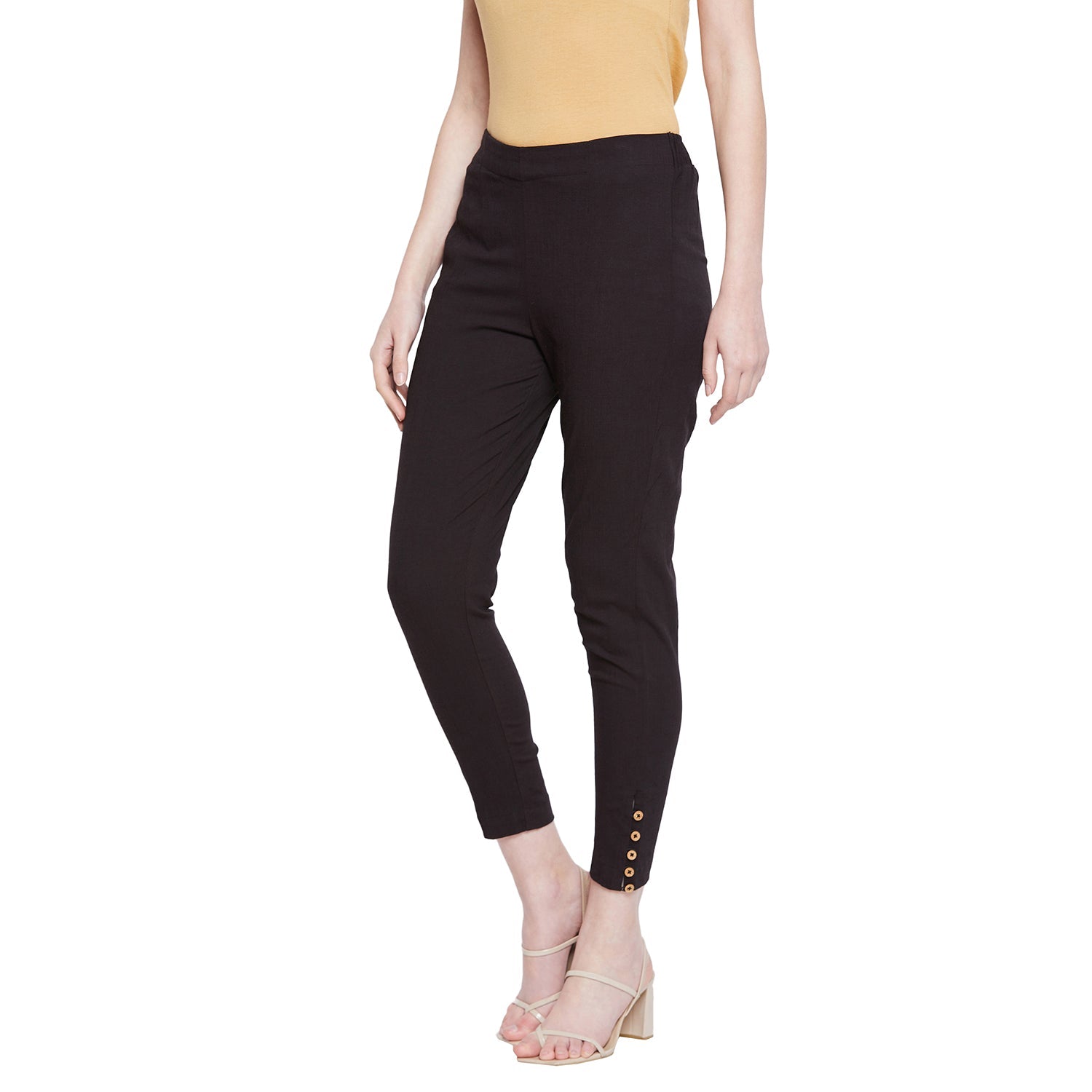 Black Button Pant