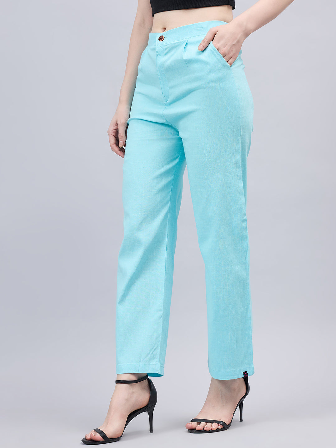 Women Smart High-Rise regular fit Trousers