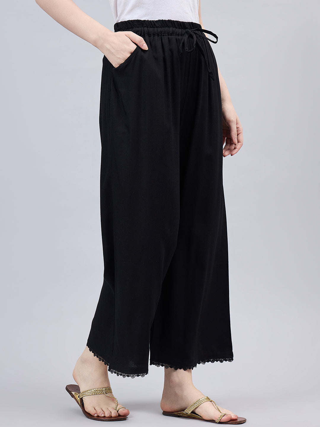 Black Lace Palazzos