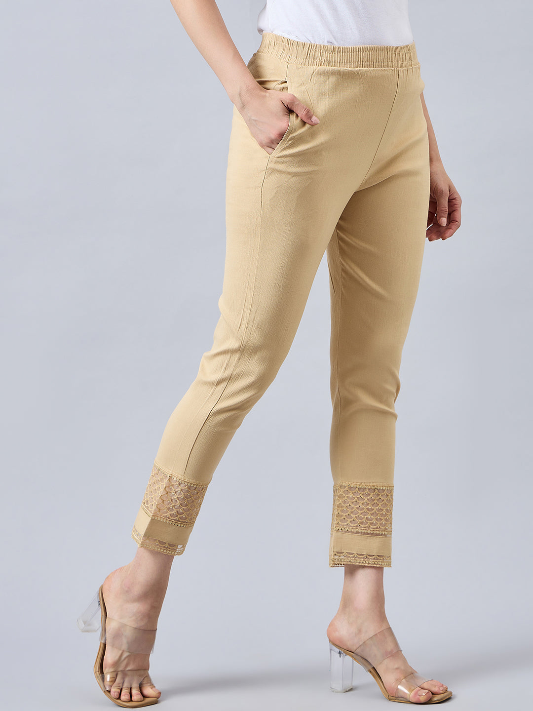 Skin Sequin Lace Pants 4XL