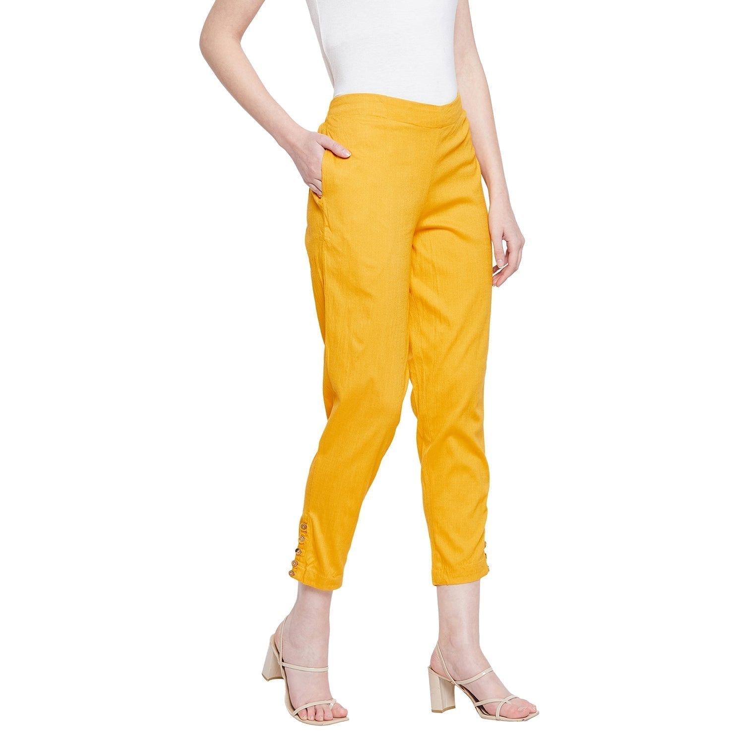 Off White Button Pant