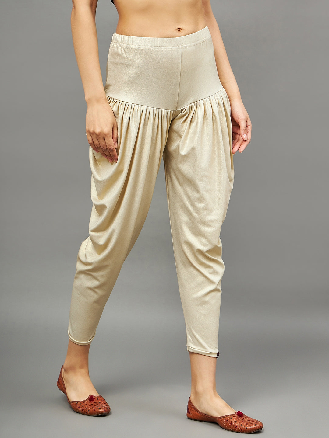 Light Gold Shimmer Dhoti Pants