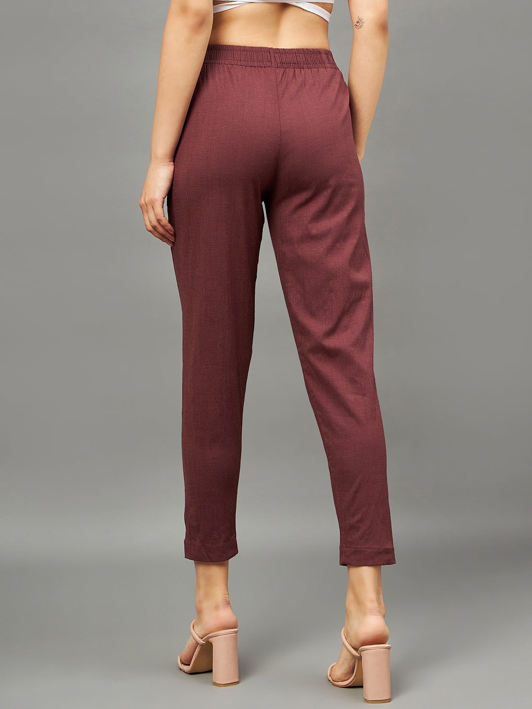 Brown Colour Straight Pant
