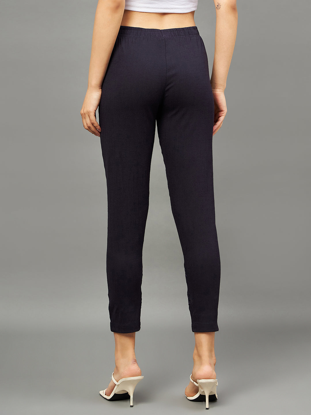 Navy Blue Double Lace Pants
