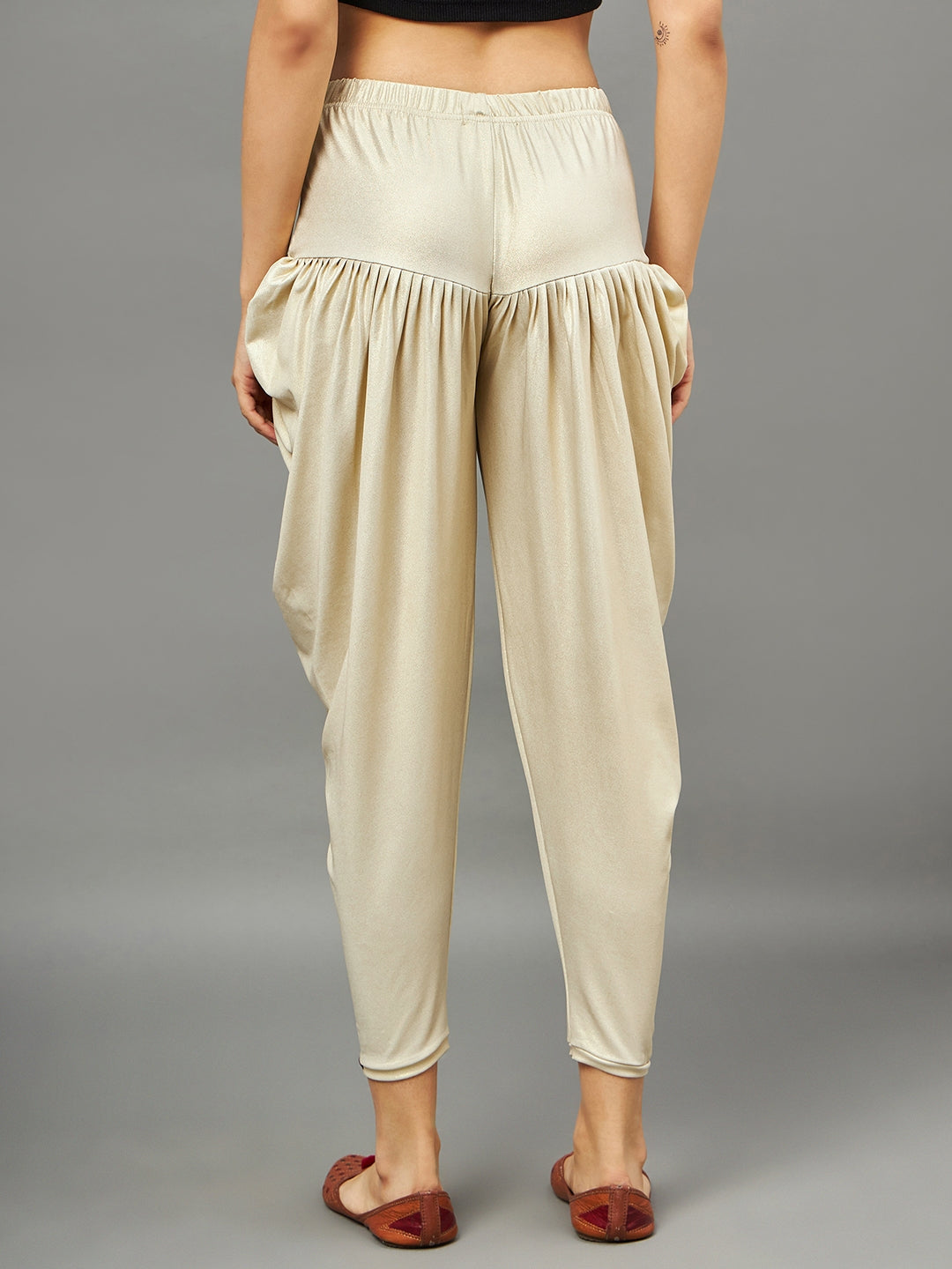 Light Gold Shimmer Dhoti Pants