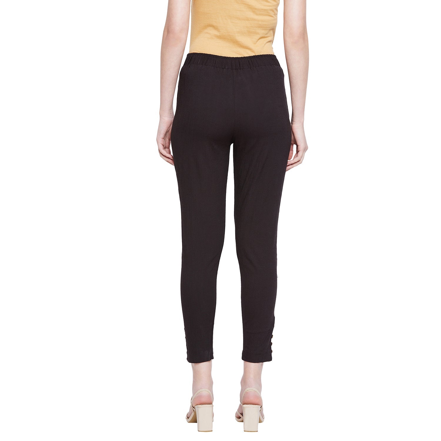 Black Button Pant