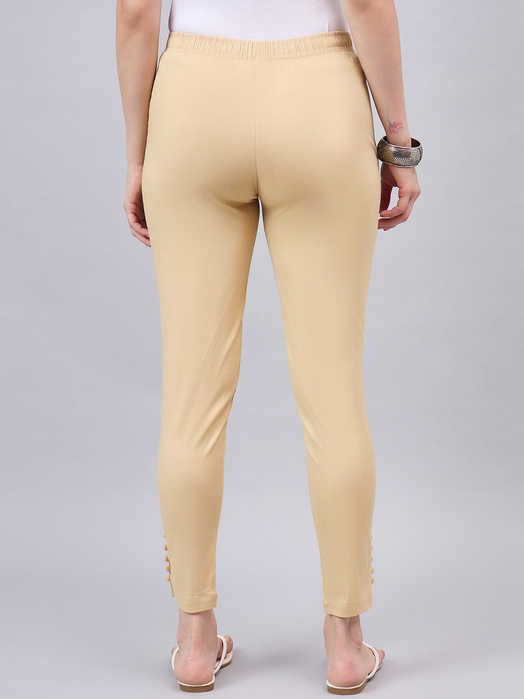 Baby Pink Regular Fit Potli Pants