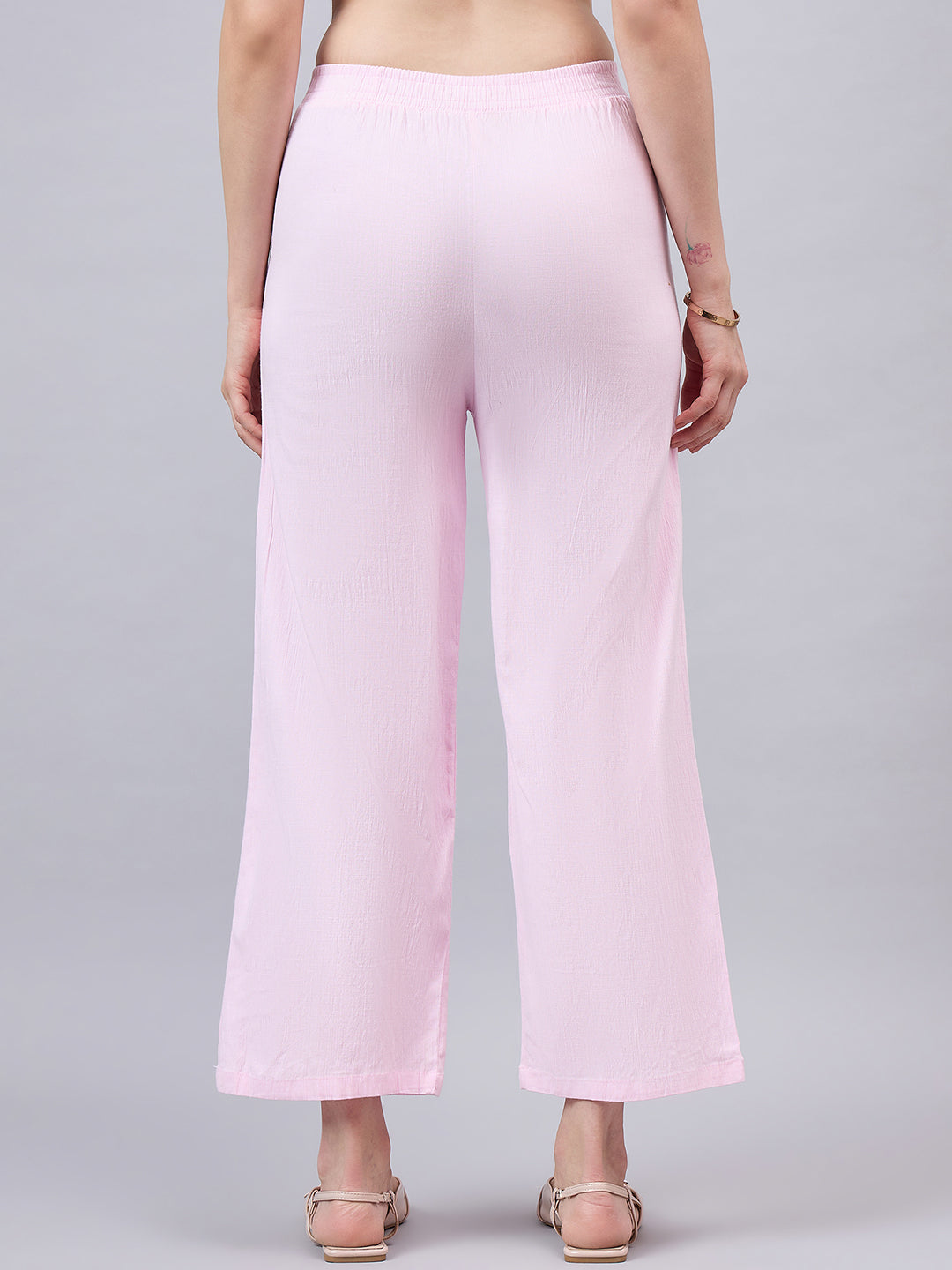 Baby Pink Bell Bottom Pants
