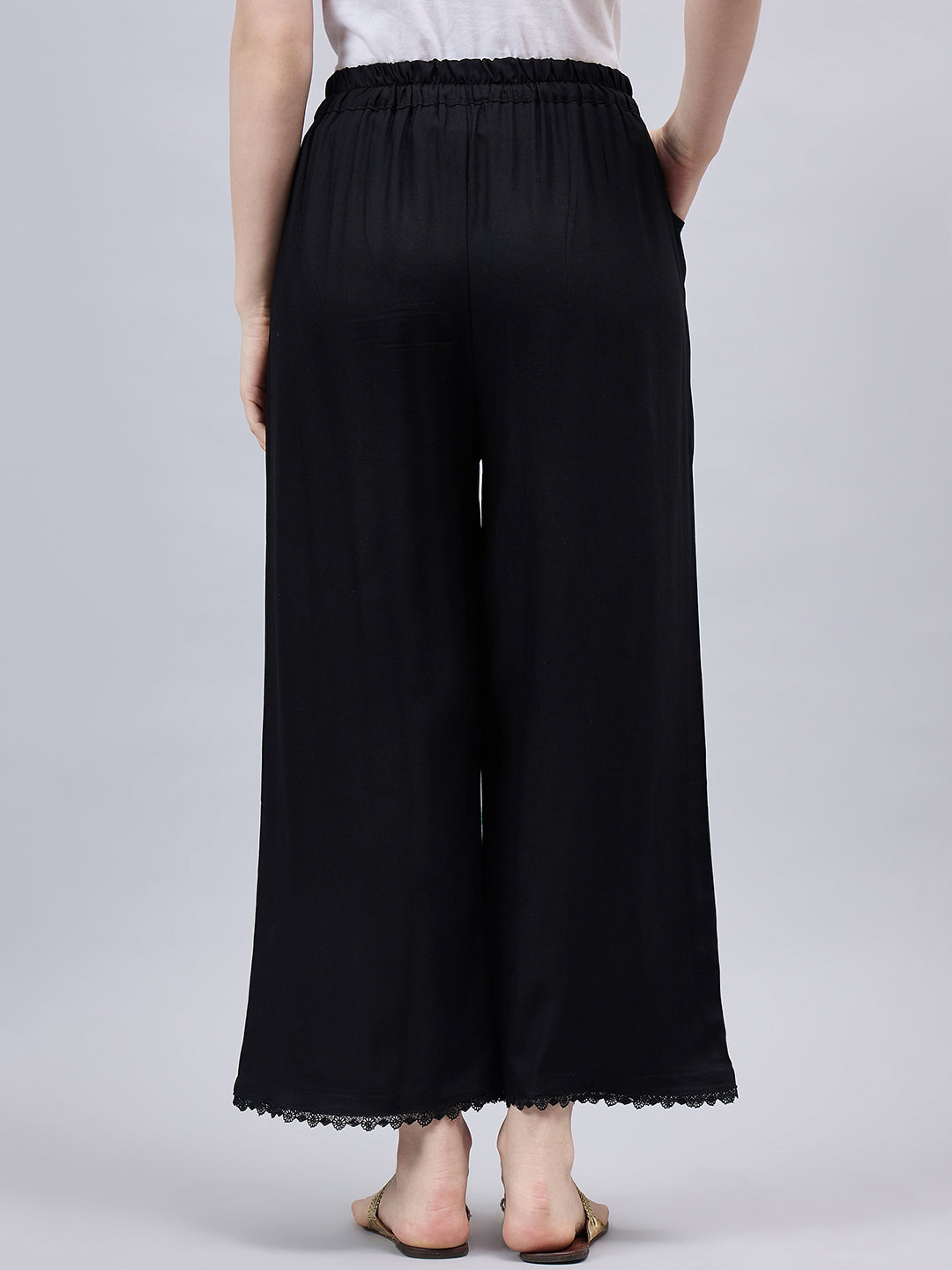 Black Lace Palazzos