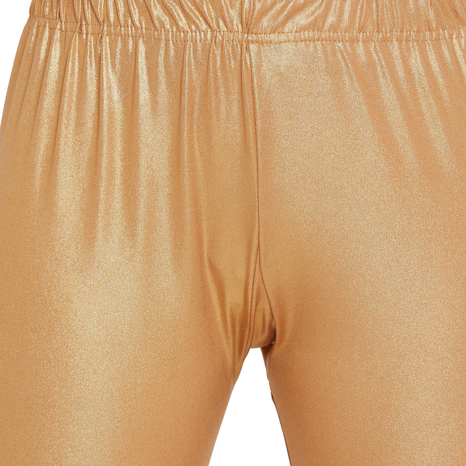 Gold Shimmer Leggings - Ankle Length