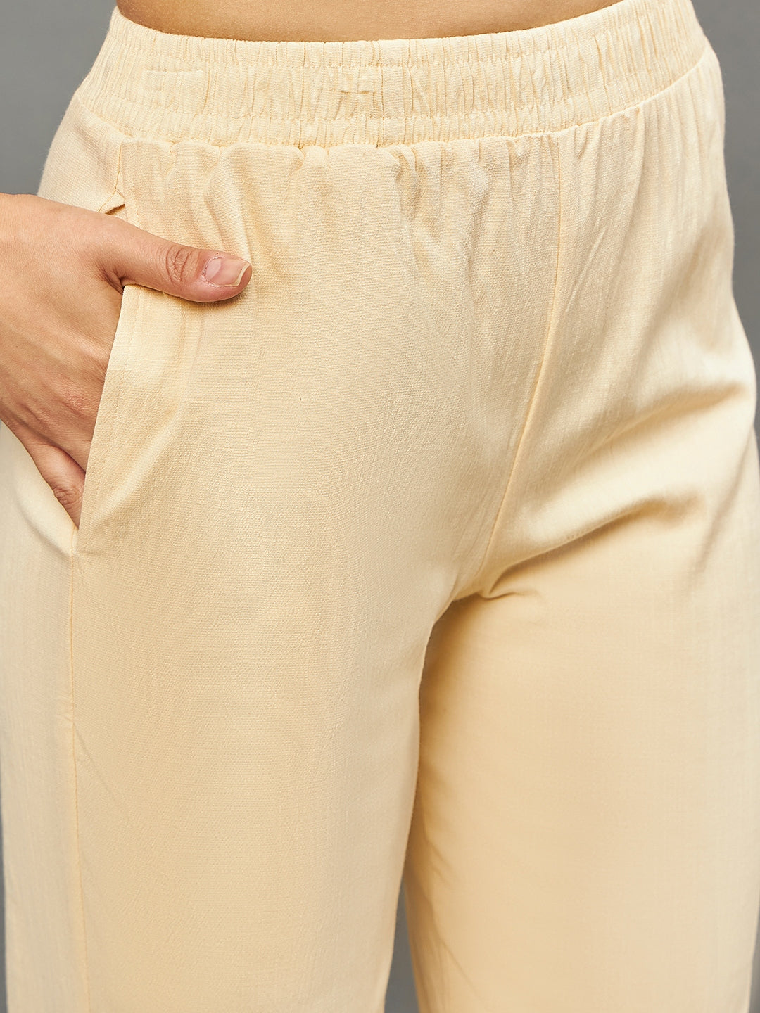 Skin Colour Straight Pant