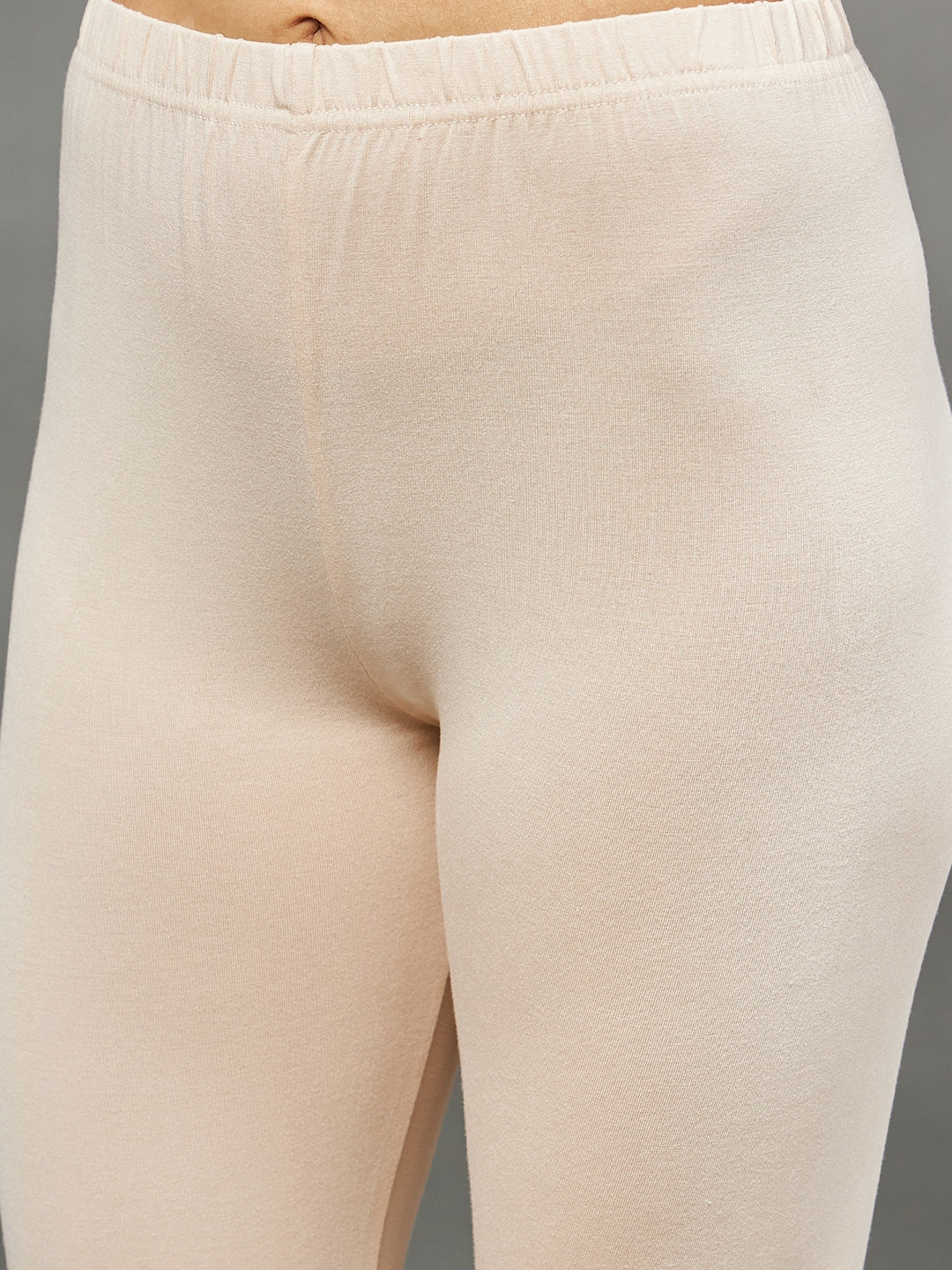 Off White Viscose Chudidar Leggings
