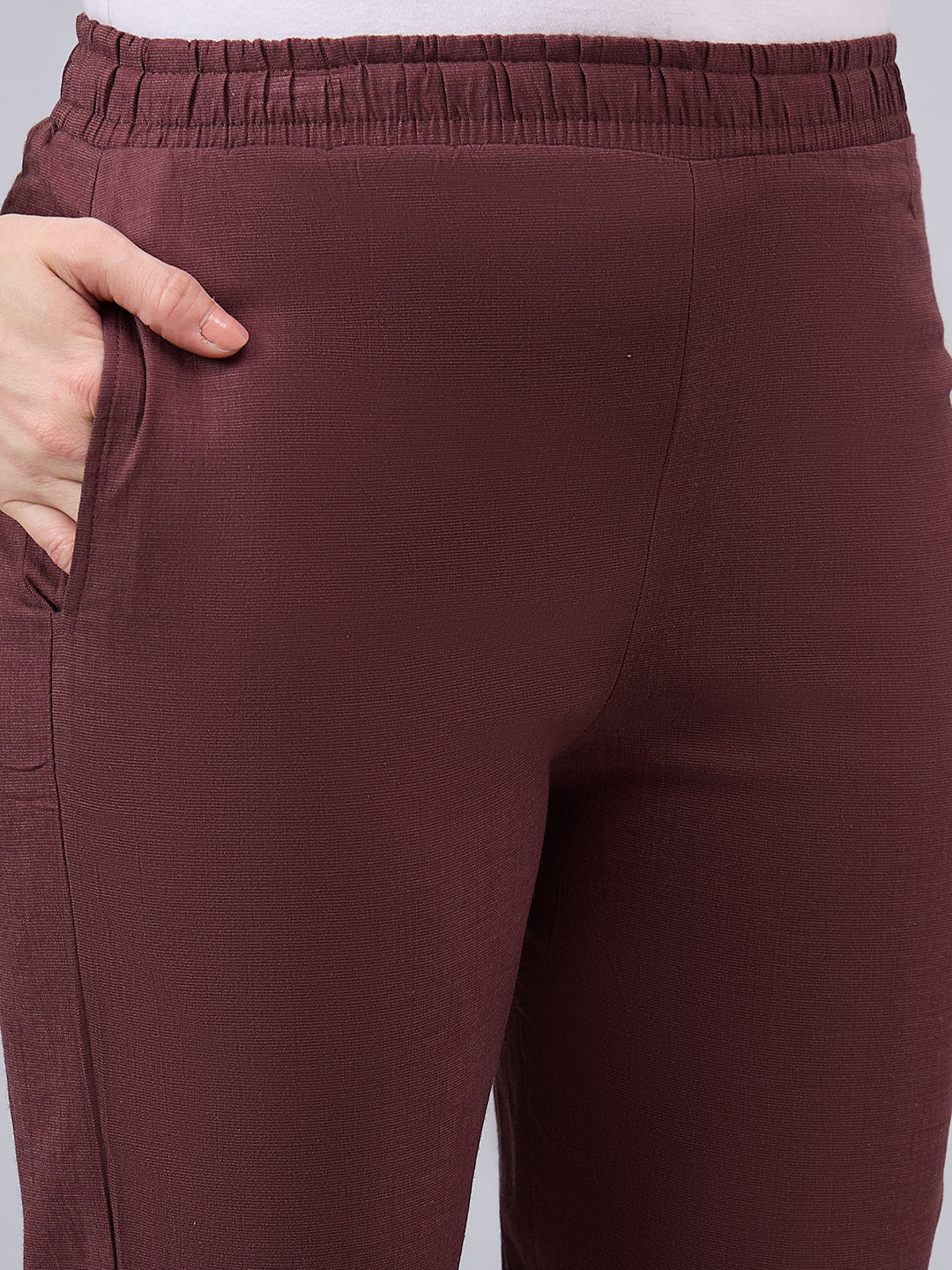 Baby Pink Regular Fit Potli Pants