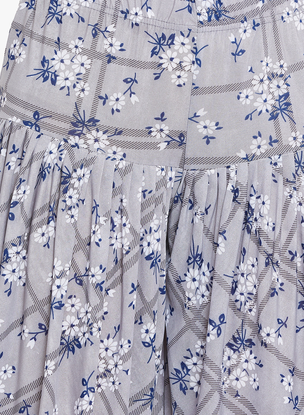 Lilac Floral Printed Dhoti