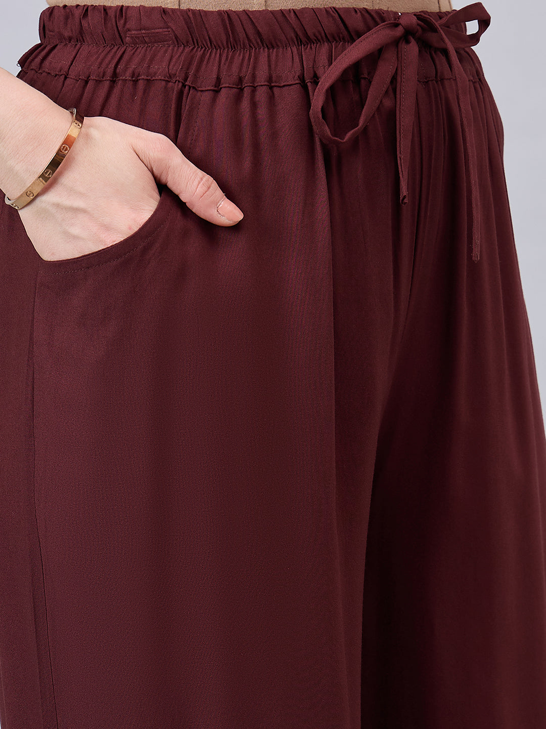 Brown Lace Palazzos