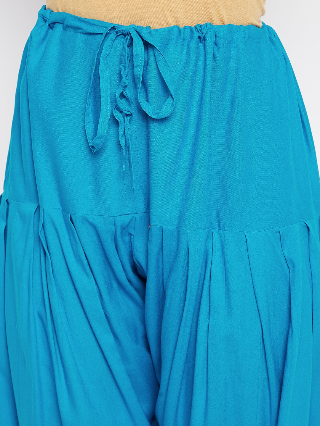 Sky Blue Rayon Plain Patiala(No Duppatta)