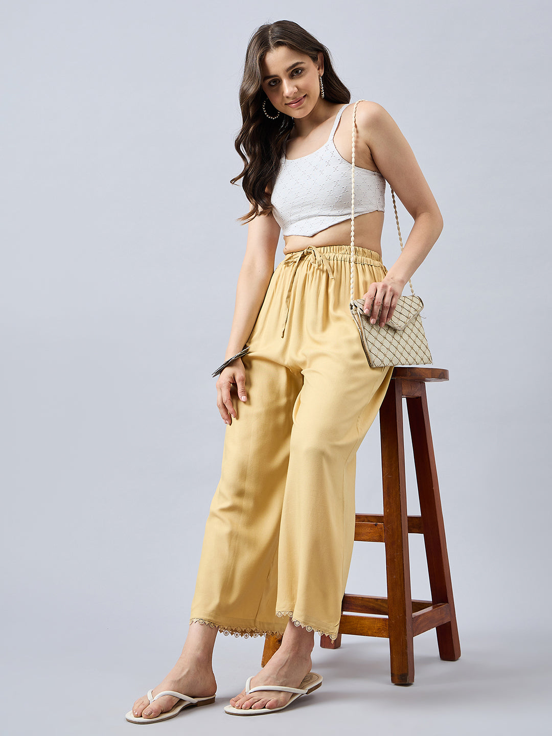 Gold Lace Palazzos