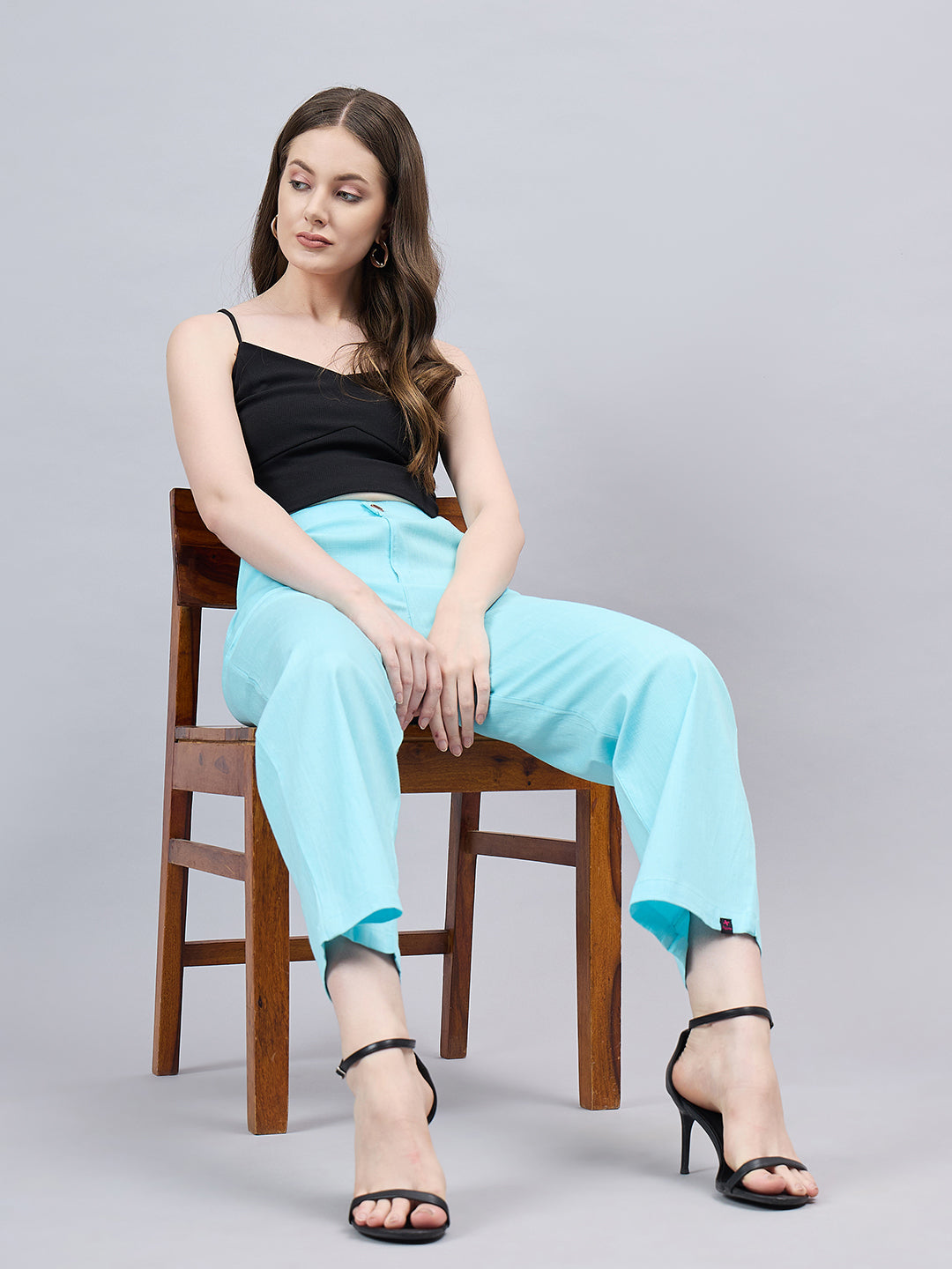 Sky Blue Bell Bottom Pants