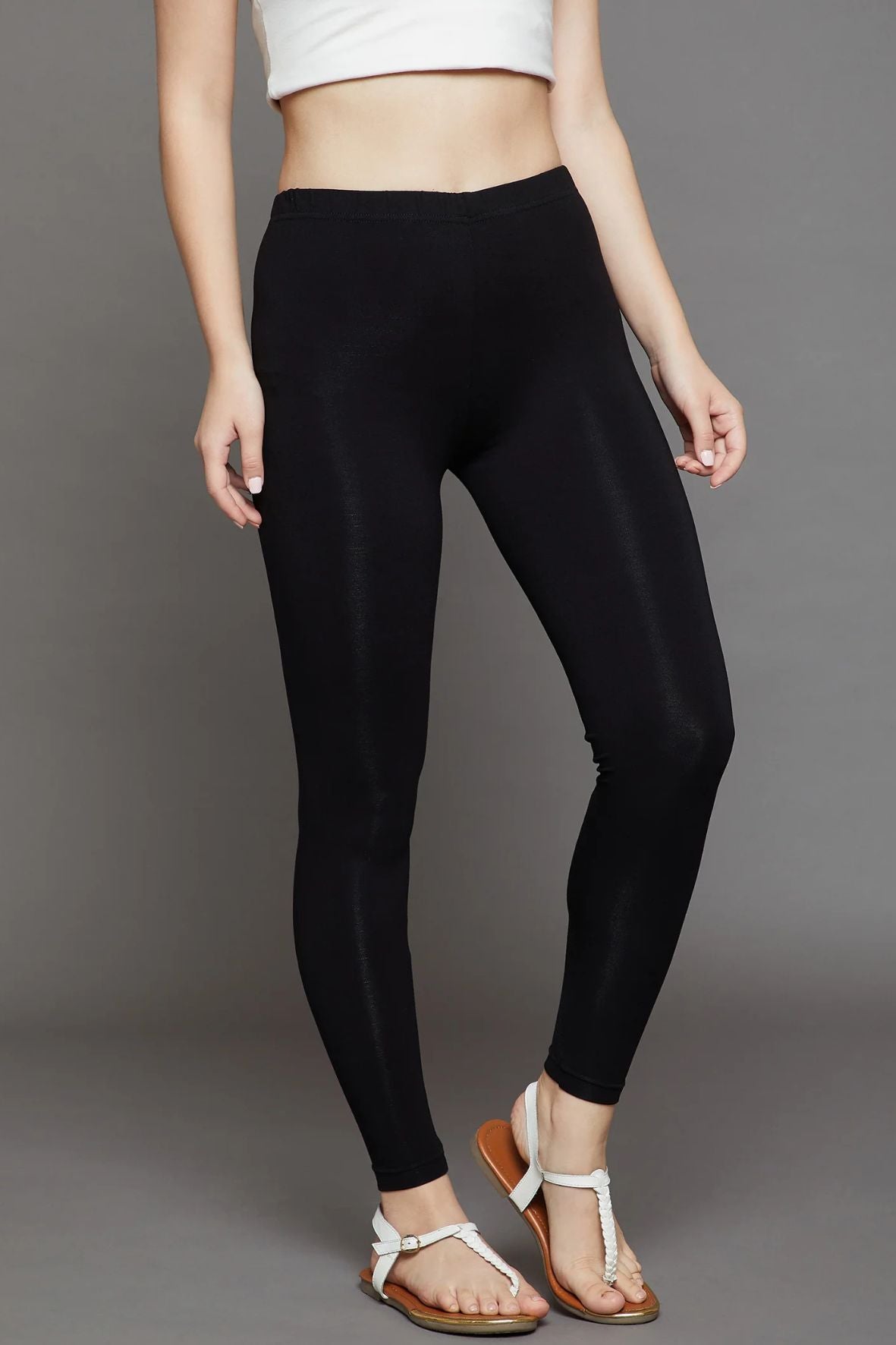 Black Viscose Chudidar Leggings