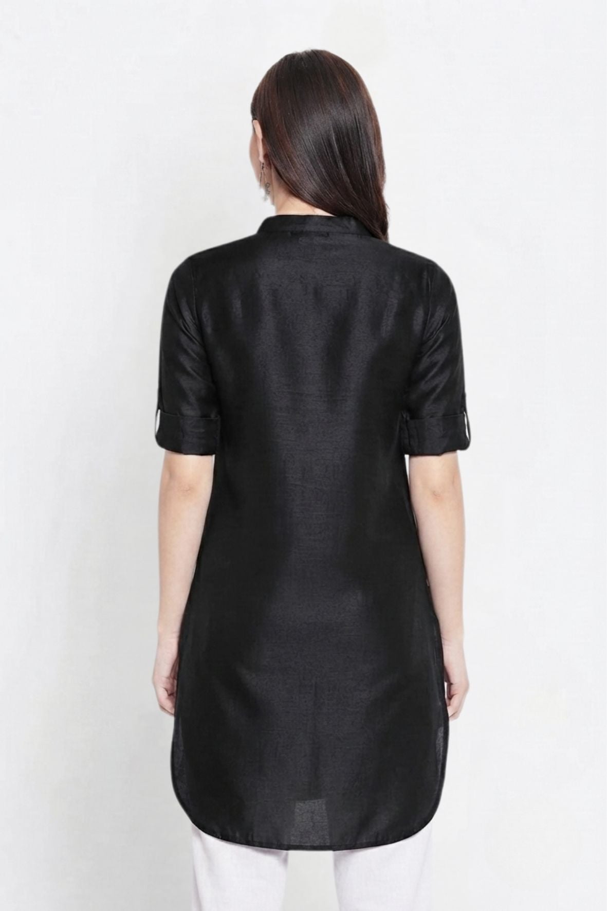 Black Solid Color Kurti
