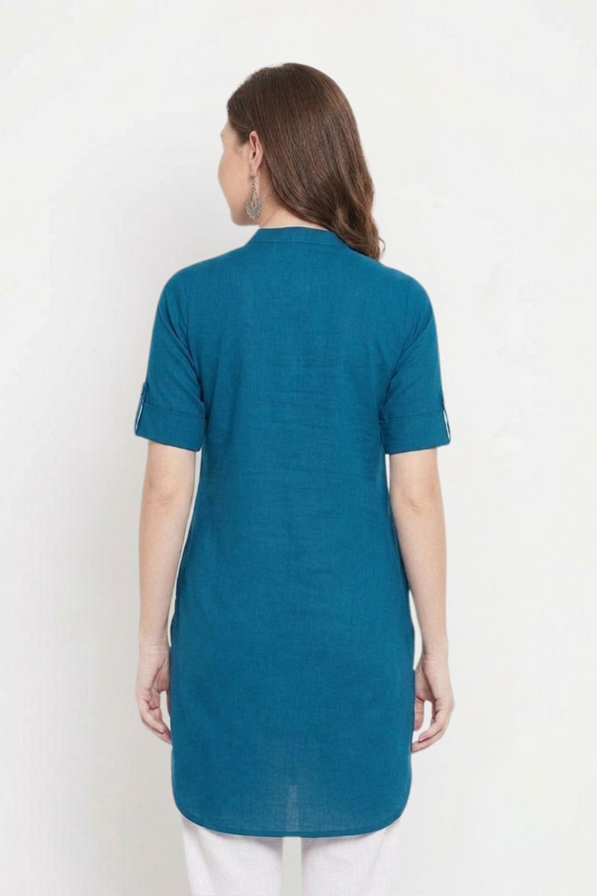 Blue Solid Color Kurti
