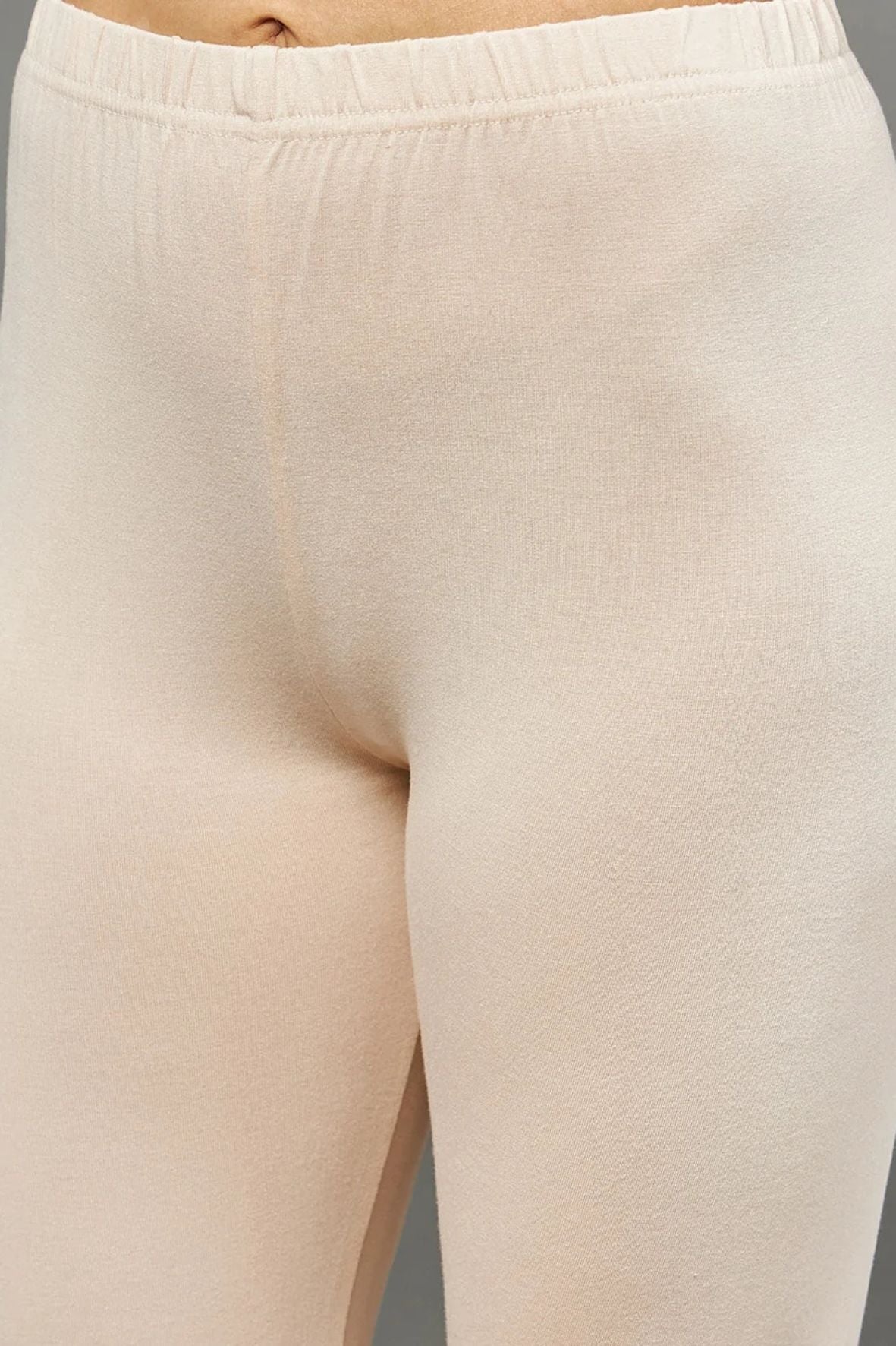 Cream Viscose Ankle Legging